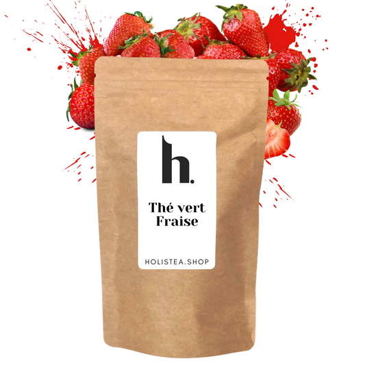 thé vert fraise, thé vert, holistea, thé vert été, thé glacé, thé glacé fraise