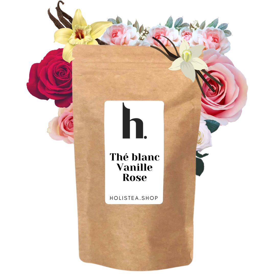 Thé blanc Vanille-rose - holistea